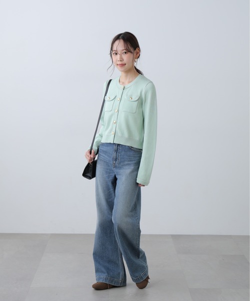 FREE'S MART（フリーズマート）の「◆Iフロントポケット金ボタンニットカーディガン（ニット/セーター・レディース・ネイビー/ライトグリーン/レッド/ホワイト系その他/ホワイト・FREE）」の19枚目の写真