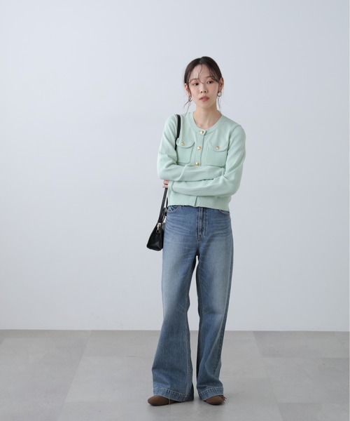 FREE'S MART（フリーズマート）の「◆Iフロントポケット金ボタンニットカーディガン（ニット/セーター・レディース・ネイビー/ライトグリーン/レッド/ホワイト系その他/ホワイト・FREE）」の20枚目の写真