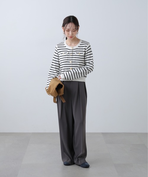 FREE'S MART（フリーズマート）の「◆Iフロントポケット金ボタンニットカーディガン（ニット/セーター・レディース・ネイビー/ライトグリーン/レッド/ホワイト系その他/ホワイト・FREE）」の7枚目の写真