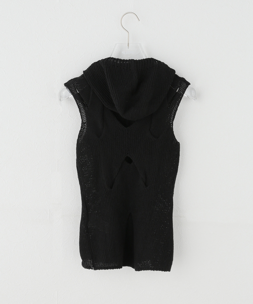 NACHE(ナチェ)の「【Geek Office / ギークオフィス】NACHE / ナチェ OUT IN KNITTED SLEEVELESS(ニット/セーター・レディース・チャコールグレー/ブラック・SMALL)」の3枚目の写真