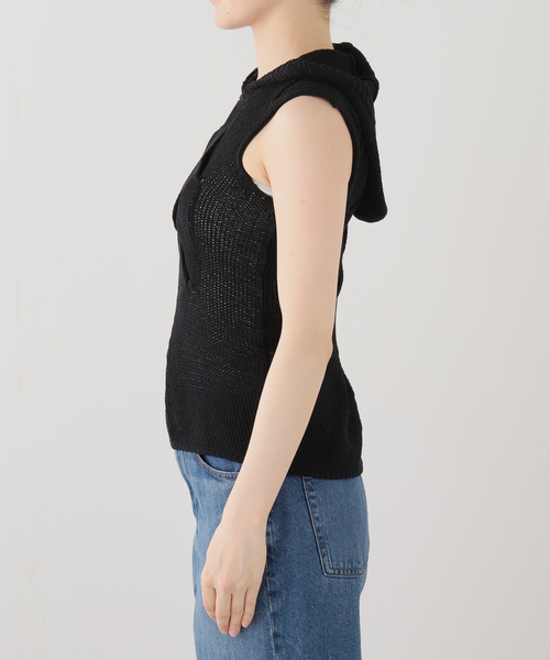 NACHE(ナチェ)の「【Geek Office / ギークオフィス】NACHE / ナチェ OUT IN KNITTED SLEEVELESS(ニット/セーター・レディース・チャコールグレー/ブラック・SMALL)」の11枚目の写真