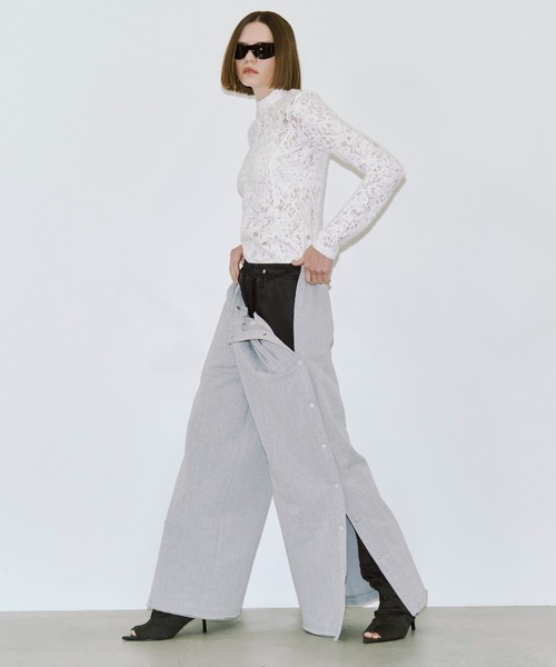 JOSE MOON（ジョゼムーン）の「LAYERED LIKE SWEAT PANTS/レイヤードライクスウェットパンツ（スウェットパンツ・レディース・ブラック/グレー/ブラウン・38/36）」の18枚目の写真