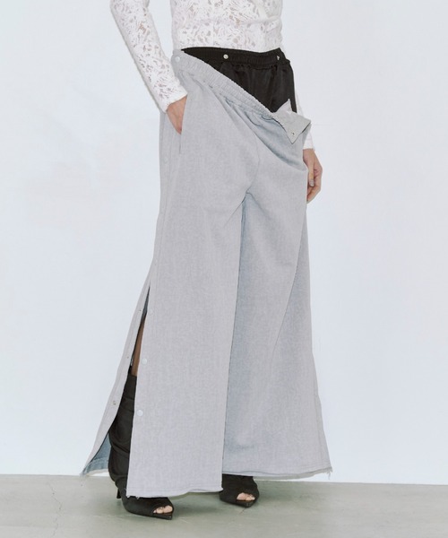 JOSE MOON（ジョゼムーン）の「LAYERED LIKE SWEAT PANTS/レイヤードライクスウェットパンツ（スウェットパンツ・レディース・ブラック/グレー/ブラウン・38/36）」の5枚目の写真