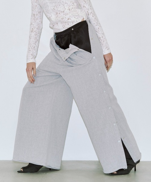 JOSE MOON（ジョゼムーン）の「LAYERED LIKE SWEAT PANTS/レイヤードライクスウェットパンツ（スウェットパンツ・レディース・ブラック/グレー/ブラウン・38/36）」の6枚目の写真