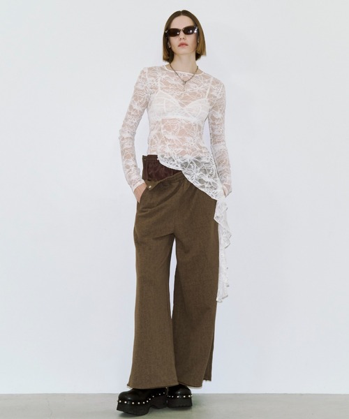 JOSE MOON（ジョゼムーン）の「LAYERED LIKE SWEAT PANTS/レイヤードライクスウェットパンツ（スウェットパンツ・レディース・ブラック/グレー/ブラウン・38/36）」の14枚目の写真