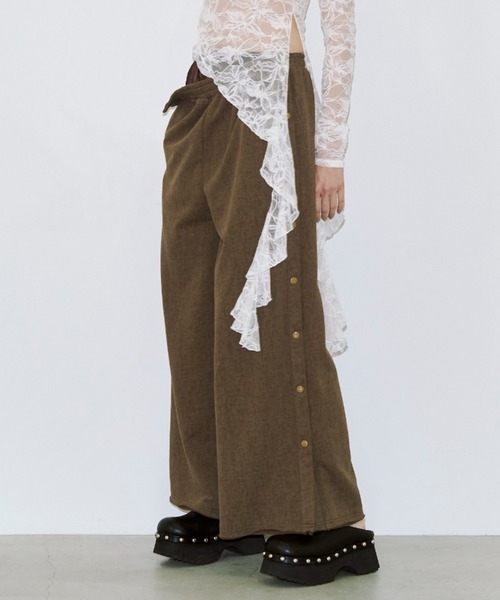 JOSE MOON（ジョゼムーン）の「LAYERED LIKE SWEAT PANTS/レイヤードライクスウェットパンツ（スウェットパンツ・レディース・ブラック/グレー/ブラウン・38/36）」の12枚目の写真