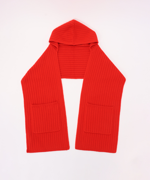 FRAMeWORK（フレームワーク）の「y YO/イーヨ hooded long muffler（マフラー・レディース・レッド・FREE）」の2枚目の写真