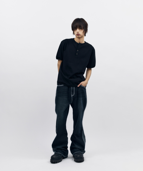 AAKAM(アーカム)の「Boots Ringer Top (Black)(Tシャツ/カットソー・レディース・その他・1/2)」の3枚目の写真