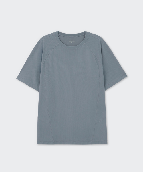 MUSINSA STANDARD（ムシンサスタンダード）の「[シティレジャー] スポーティブテクスチャードTシャツ [ブルーグレー]（Tシャツ/カットソー・メンズ・その他・SMALL/MEDIUM/LARGE/X-LARGE/2XL）」の7枚目の写真