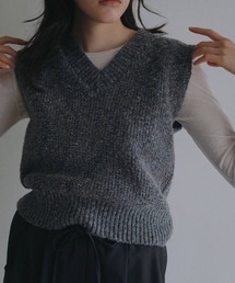 anuke　Nep Knit Vest ネップニットベスト/62620529