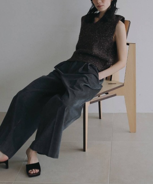 anuke(アンヌーク)の「anuke Nep Knit Vest ネップニットベスト/62620529(ベスト・レディース・グレー/ブラウン・ONE SIZE)」の6枚目の写真