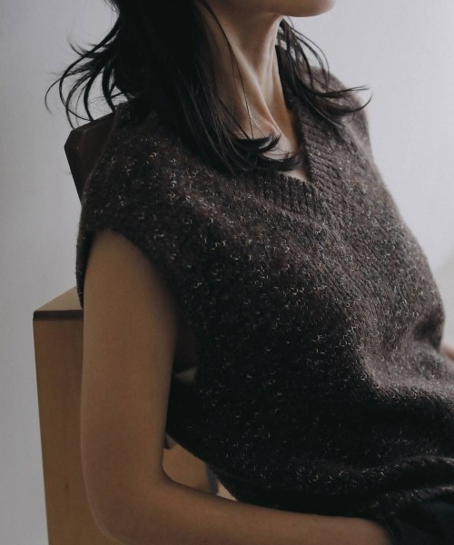 anuke(アンヌーク)の「anuke Nep Knit Vest ネップニットベスト/62620529(ベスト・レディース・グレー/ブラウン・ONE SIZE)」の7枚目の写真