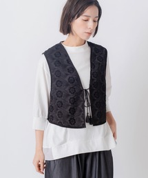 「KELEN / ケレン」シアー刺繍 ベスト
