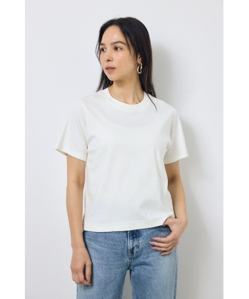 AZUL by moussy(アズールバイマウジー)の「プレミアムコットンベーシック半袖Tシャツ 夏服 秋服 春服(Tシャツ/カットソー・レディース・ブラウン/ブラック/オフホワイト/ライトイエロー・SMALL/MEDIUM)」の13枚目の写真