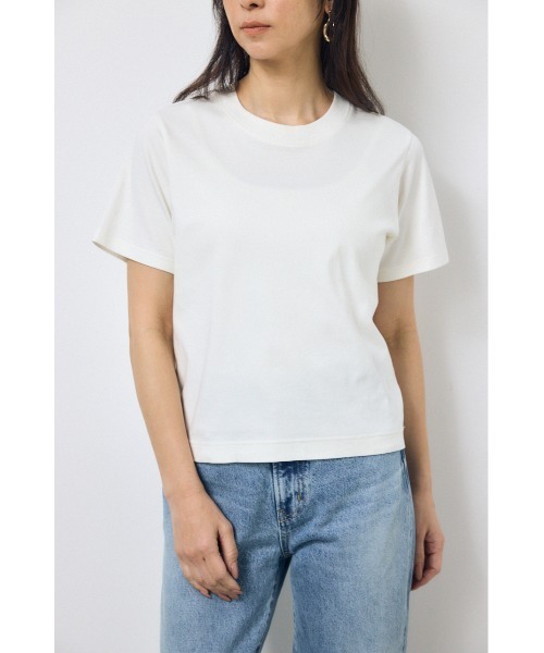 AZUL by moussy(アズールバイマウジー)の「プレミアムコットンベーシック半袖Tシャツ 夏服 秋服 春服(Tシャツ/カットソー・レディース・ブラウン/ブラック/オフホワイト/ライトイエロー・SMALL/MEDIUM)」の14枚目の写真