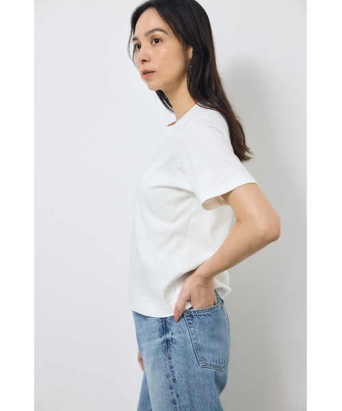 AZUL by moussy(アズールバイマウジー)の「プレミアムコットンベーシック半袖Tシャツ 夏服 秋服 春服(Tシャツ/カットソー・レディース・ブラウン/ブラック/オフホワイト/ライトイエロー・SMALL/MEDIUM)」の15枚目の写真