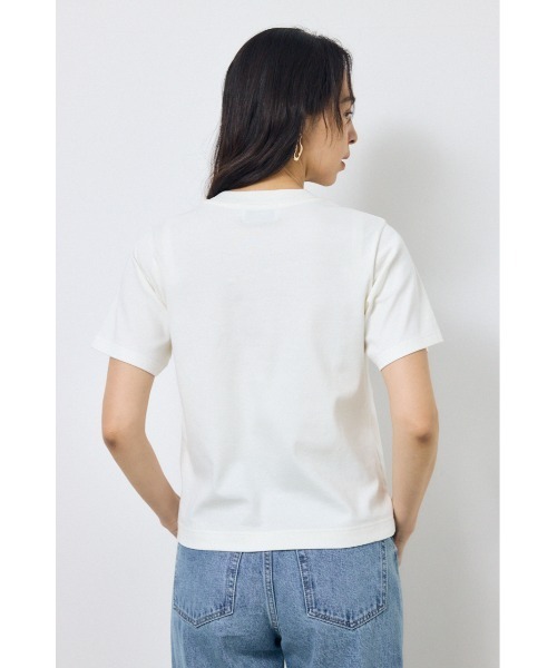 AZUL by moussy(アズールバイマウジー)の「プレミアムコットンベーシック半袖Tシャツ 夏服 秋服 春服(Tシャツ/カットソー・レディース・ブラウン/ブラック/オフホワイト/ライトイエロー・SMALL/MEDIUM)」の16枚目の写真
