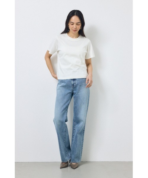 AZUL by moussy(アズールバイマウジー)の「プレミアムコットンベーシック半袖Tシャツ 夏服 秋服 春服(Tシャツ/カットソー・レディース・ブラウン/ブラック/オフホワイト/ライトイエロー・SMALL/MEDIUM)」の17枚目の写真