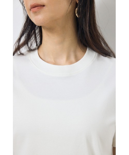 AZUL by moussy(アズールバイマウジー)の「プレミアムコットンベーシック半袖Tシャツ 夏服 秋服 春服(Tシャツ/カットソー・レディース・ブラウン/ブラック/オフホワイト/ライトイエロー・SMALL/MEDIUM)」の18枚目の写真