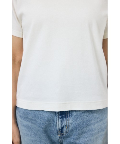 AZUL by moussy(アズールバイマウジー)の「プレミアムコットンベーシック半袖Tシャツ 夏服 秋服 春服(Tシャツ/カットソー・レディース・ブラウン/ブラック/オフホワイト/ライトイエロー・SMALL/MEDIUM)」の20枚目の写真