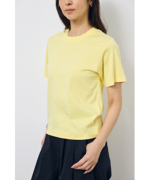 AZUL by moussy(アズールバイマウジー)の「プレミアムコットンベーシック半袖Tシャツ 夏服 秋服 春服(Tシャツ/カットソー・レディース・ブラウン/ブラック/オフホワイト/ライトイエロー・SMALL/MEDIUM)」の12枚目の写真