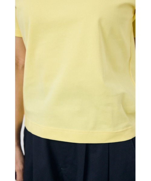 AZUL by moussy(アズールバイマウジー)の「プレミアムコットンベーシック半袖Tシャツ 夏服 秋服 春服(Tシャツ/カットソー・レディース・ブラウン/ブラック/オフホワイト/ライトイエロー・SMALL/MEDIUM)」の10枚目の写真