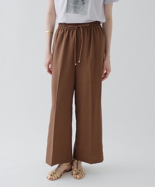 cloenc(クロエンス)の「【接触冷感/UVカット/マシンウォッシュ】イージーワイドパンツ(その他パンツ・レディース・ライトグレー/チャコールグレー/ピンク/ダークブラウン・03/02/01)」の3枚目の写真