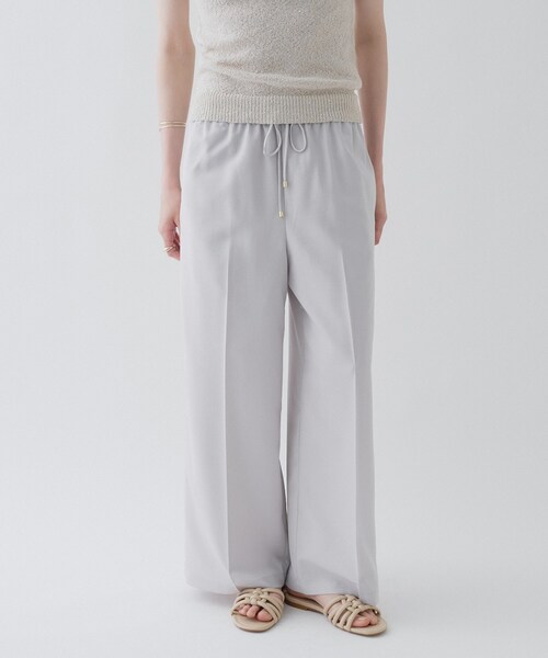 cloenc(クロエンス)の「【接触冷感/UVカット/マシンウォッシュ】イージーワイドパンツ(その他パンツ・レディース・ライトグレー/チャコールグレー/ピンク/ダークブラウン・03/02/01)」の2枚目の写真