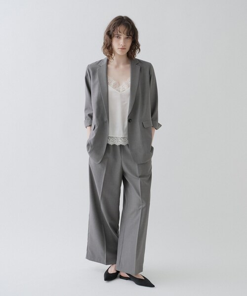 cloenc(クロエンス)の「【接触冷感/UVカット/マシンウォッシュ】イージーワイドパンツ(その他パンツ・レディース・ライトグレー/チャコールグレー/ピンク/ダークブラウン・03/02/01)」の6枚目の写真
