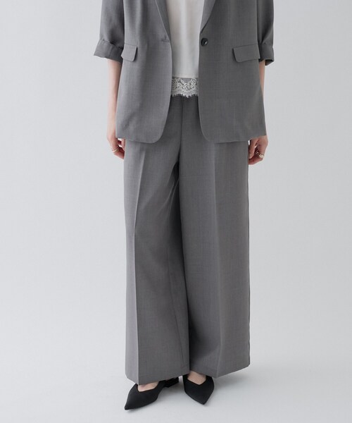 cloenc(クロエンス)の「【接触冷感/UVカット/マシンウォッシュ】イージーワイドパンツ(その他パンツ・レディース・ライトグレー/チャコールグレー/ピンク/ダークブラウン・03/02/01)」の7枚目の写真