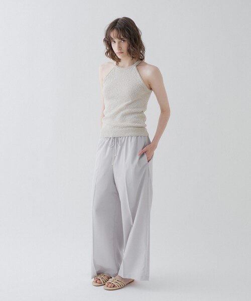 cloenc(クロエンス)の「【接触冷感/UVカット/マシンウォッシュ】イージーワイドパンツ(その他パンツ・レディース・ライトグレー/チャコールグレー/ピンク/ダークブラウン・03/02/01)」の13枚目の写真