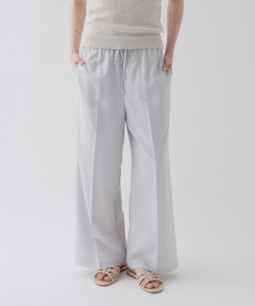 cloenc(クロエンス)の「【接触冷感/UVカット/マシンウォッシュ】イージーワイドパンツ(その他パンツ・レディース・ライトグレー/チャコールグレー/ピンク/ダークブラウン・03/02/01)」の15枚目の写真