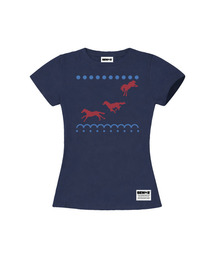 do blue セミクロップ半袖Tシャツ [ネイビー]