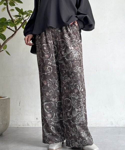 un dix cors（アンディコール）の「小花柄パンツ（その他パンツ・レディース・ベージュ/ブラウン・FREE）」の8枚目の写真