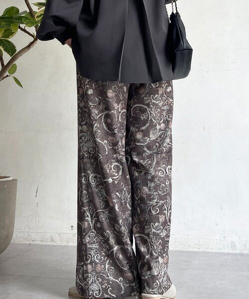 un dix cors（アンディコール）の「小花柄パンツ（その他パンツ・レディース・ベージュ/ブラウン・FREE）」の9枚目の写真