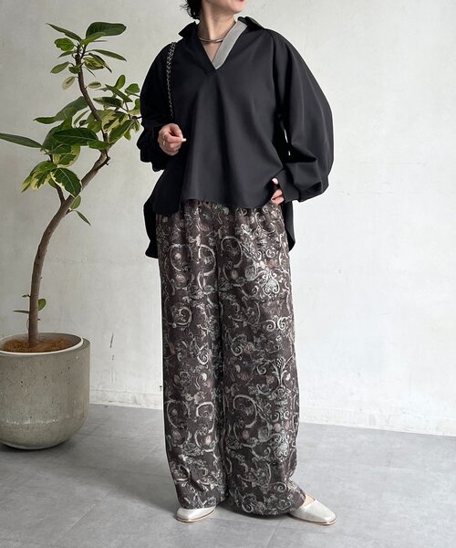 un dix cors（アンディコール）の「小花柄パンツ（その他パンツ・レディース・ベージュ/ブラウン・FREE）」の10枚目の写真