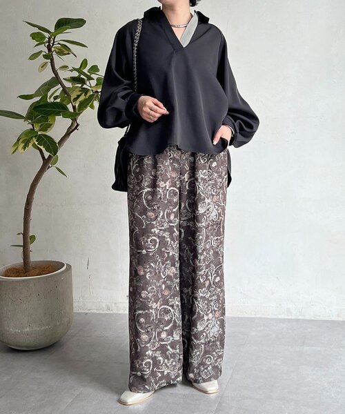 un dix cors（アンディコール）の「小花柄パンツ（その他パンツ・レディース・ベージュ/ブラウン・FREE）」の12枚目の写真