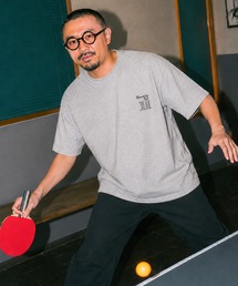 高密度編み 度詰め天竺 半袖Tシャツ 左胸 / メッセージ刺繍 エンブロイダリー