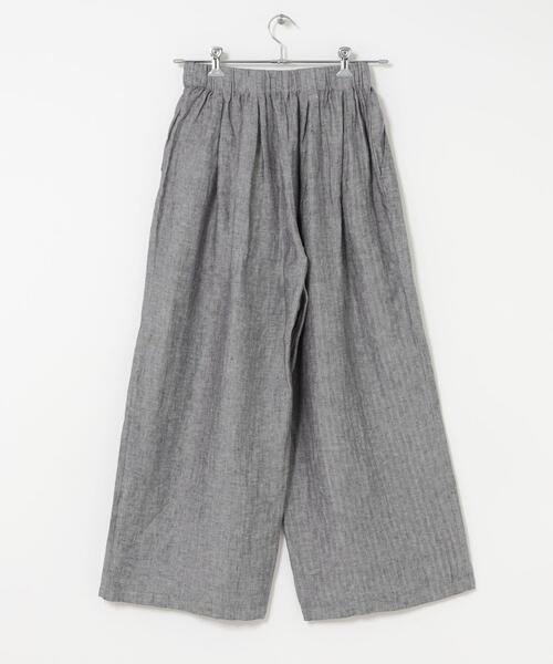 URBAN RESEARCH DOORS（アーバンリサーチドアーズ）の「ヘリンボーンリネンワイドギャザーパンツ（その他パンツ・レディース・グレー系その他・MEDIUM/SMALL）」の14枚目の写真