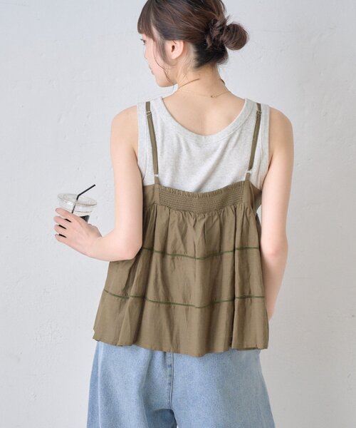 CIAOPANIC TYPY(チャオパニックティピー)の「【india】コード刺繍キャミビスチェ(シャツ/ブラウス・レディース・アイボリー/カーキ/ブラック・ONE SIZE)」の19枚目の写真