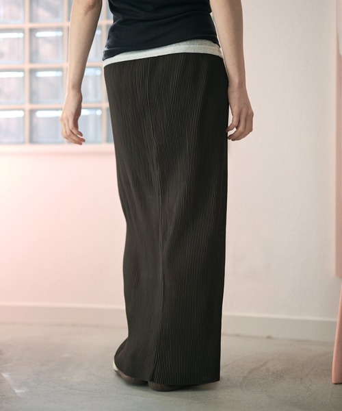 LAULEN(ローレン)の「micro pleated sheer skirt /マイクロプリーツ シアーロングスカート(スカート・レディース・アイボリー/ブラック/ブラウン・FREE)」の22枚目の写真