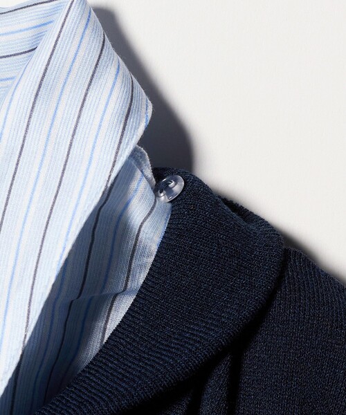 UNITED ARROWS（ユナイテッドアローズ）の「ポロコンビ 4WAY ニット ‐ウォッシャブル‐（ニット/セーター・レディース・ネイビー/ダークブラウン/ブラック/ライム・FREE）」の18枚目の写真