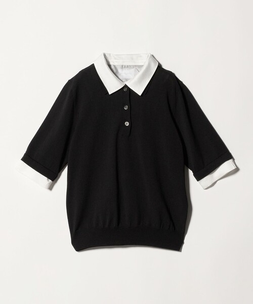 UNITED ARROWS（ユナイテッドアローズ）の「ポロコンビ 4WAY ニット ‐ウォッシャブル‐（ニット/セーター・レディース・ネイビー/ダークブラウン/ブラック/ライム・FREE）」の15枚目の写真