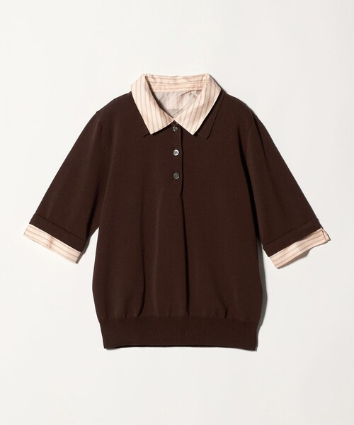 UNITED ARROWS（ユナイテッドアローズ）の「ポロコンビ 4WAY ニット ‐ウォッシャブル‐（ニット/セーター・レディース・ネイビー/ダークブラウン/ブラック/ライム・FREE）」の12枚目の写真