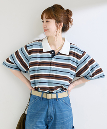 ウォッシャブル / ボーダーカノコT shirt
