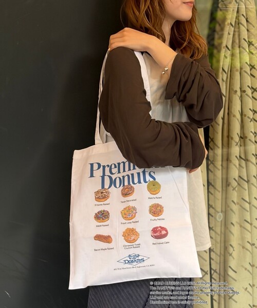 GOOD ROCK SPEED（グッドロックスピード）の「【GOOD ROCK SPEED/グッドロックスピード】Randy's Donuts BAG ランディーズ・ドーナツ トートバッグ（トートバッグ・レディース・ホワイト/アイボリー・フリー）」の12枚目の写真