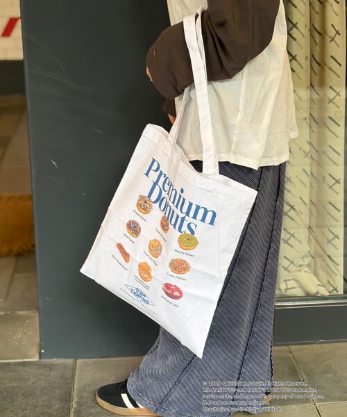 GOOD ROCK SPEED（グッドロックスピード）の「【GOOD ROCK SPEED/グッドロックスピード】Randy's Donuts BAG ランディーズ・ドーナツ トートバッグ（トートバッグ・レディース・ホワイト/アイボリー・フリー）」の10枚目の写真