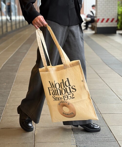 GOOD ROCK SPEED（グッドロックスピード）の「【GOOD ROCK SPEED/グッドロックスピード】Randy's Donuts BAG ランディーズ・ドーナツ トートバッグ（トートバッグ・レディース・ホワイト/アイボリー・フリー）」の7枚目の写真