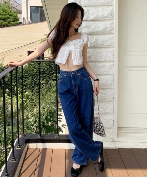 Vipoa（ヴィポア）の「Short frill puff blouse（シャツ/ブラウス・レディース・ブラック/ホワイト・FREE）」の5枚目の写真