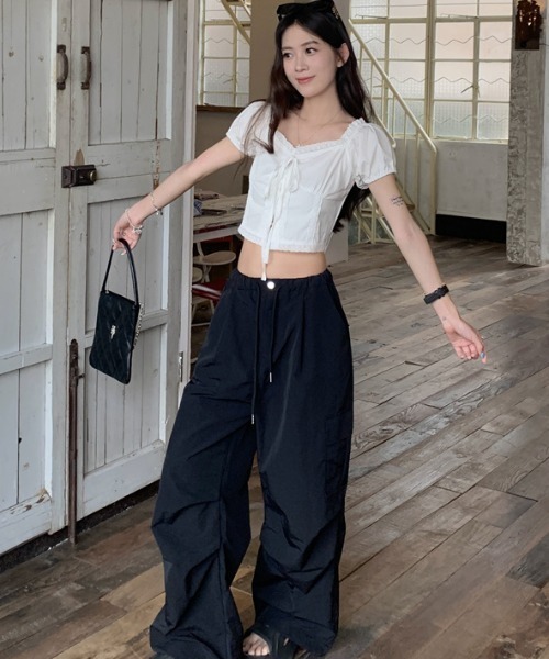 Vipoa（ヴィポア）の「Short frill puff blouse（シャツ/ブラウス・レディース・ブラック/ホワイト・FREE）」の20枚目の写真